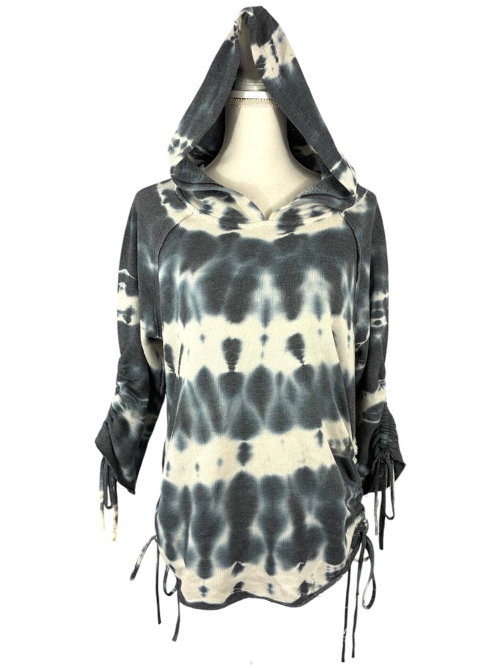 Young Fabulous & Broke Tie Dye Cinched Hoodie S French Terry Hooded Sweatshirt